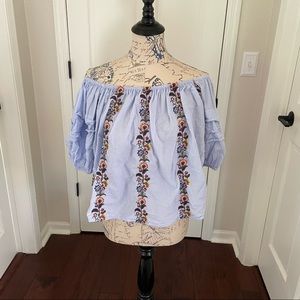 American Eagle Floral Off Shoulder Top